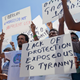 File - In this Monday, June 25, 2018, file photo, Eritrean asylum seekers hold a rally in front of Israeli Ministry of Foreign Affairs in Jerusalem. The startling and sudden thaw between longtime enemies Eritrea and Ethiopia is opening up a world of possibilities for the countries' residents: new economic and diplomatic ties, telephone and transport links and the end to one of the most bitter feuds between neighbors. But the fledgling peace is raising new questions for Eritrea's diaspora, tens of thousands of people who fled the Eritrean government's tight grip, a rigid compulsory military and endemic poverty who are cautiously waiting to see how the truce will shape their homeland and perhaps offer them a chance to return.